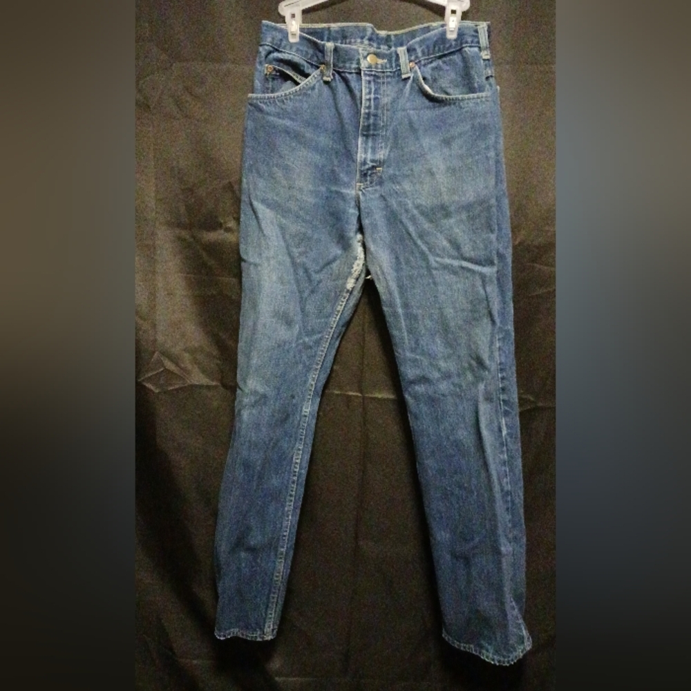 Vintage Lee Jeans Women 33x32 High Rise 80s Mom Jeans Blue Denim sz 33x32 - Picture 3 of 7